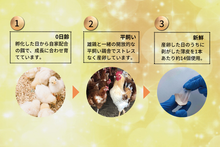 AQ020　平飼い卵の丈夫卵　薄かわ化粧水