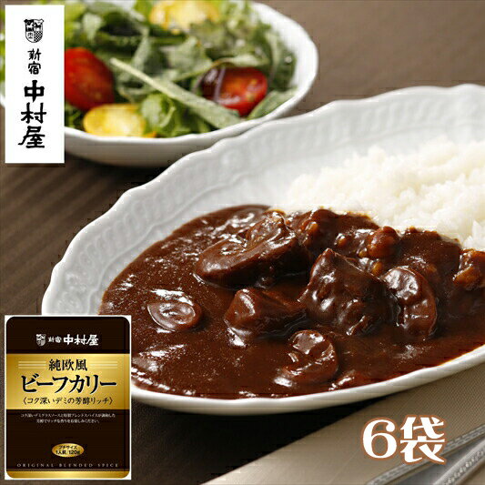 【ふるさと納税】≪ 新宿中村屋 ≫ 純欧風ビーフカリー 「コク深いデミの芳醇リッチ」6袋【純印度式カリー カリー文化 伝統のカレー 新宿中村屋のカレー コク深いデミの芳醇リッチ コク深いデミグラスソース レトルト レトルトカレー カレーライス 日常使い 海老名市 】