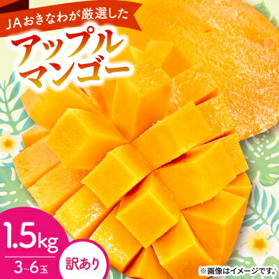 【ふるさと納税】【2026年6月から順次発送・訳あり】アップルマンゴー1.5kg(3～6玉)_沖縄 マンゴー アップルマンゴー トロピカル フルーツ 果物 産地直送 自宅用 ご家庭用 ギフト 贈答用 夏ギフト お中元【配送不可地域：離島】【1681760】