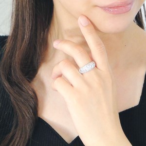 150-9-1 指輪 PT900 プラチナ レディース リング 1.6 ct ダイヤモンド パヴェ ドット ダイヤ 【 f155-pt 】 ALPAZ077
