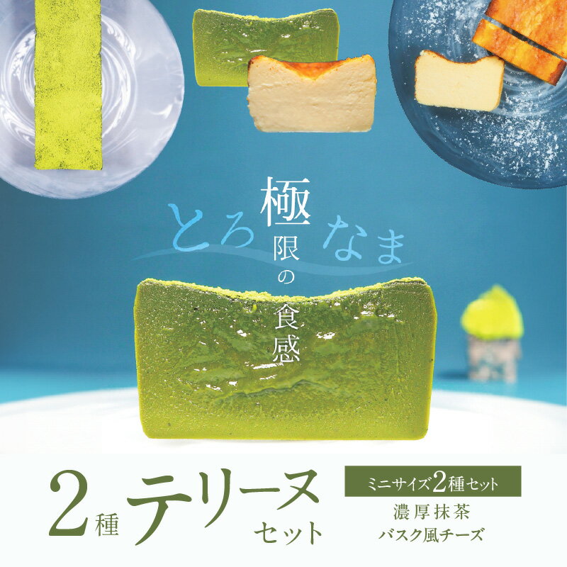 【ふるさと納税】ミニサイズ 濃厚 抹茶 バスク風 チーズ 2種 テリーヌ セット グルテンフリー 保存料不使用 クリームチーズ サワークリーム スイーツ デザート おやつ 冷凍 国産 専門店 人気 安心 安全 フレンチシェフ 愛知県 碧南市 お取り寄せ お取り寄せスイーツ 送料無料