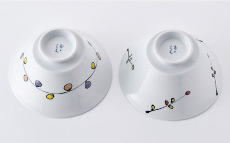 【波佐見焼】イケメン丼2個セット（波風船、草花） 食器 皿 【大新窯】 [DC105]  波佐見焼