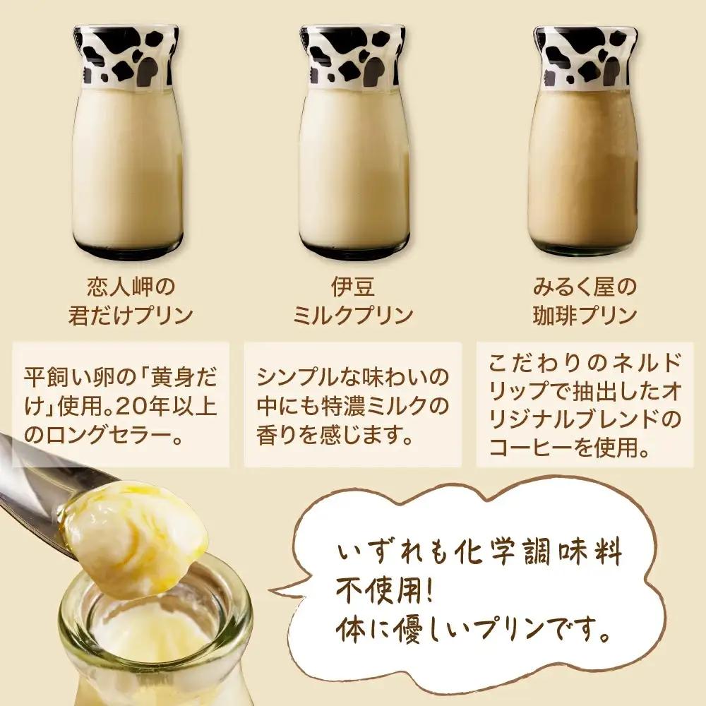 大木乳業【プリン3種＆土肥びわパウンドケーキ】セット　