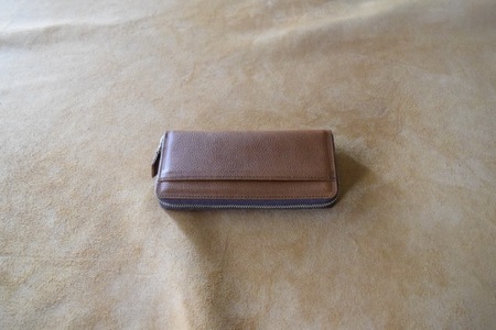 ラウンド本革長財布 コニャック×オリーバ 【 イタリアンレザー ミネルバボックス 長財布 さいふ 財布 レザー イタリア革 レザーウォレット ラウンド長財布 ラウンドファスナー 本革長財布 プレゼント