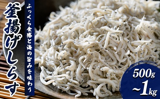 
                  釜揚げしらす ふっくら食感と海の旨みを味わう 選べる容量 500g～1kg FAI-0151var
                