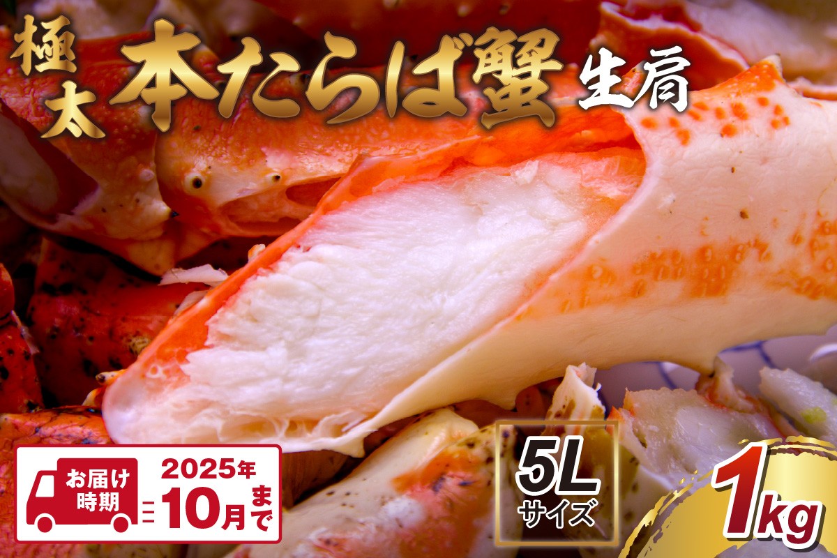
            【1肩1kgの極太5Lサイズ】本たらば蟹 生肩 1kg 1肩 約1kg 本タラバ シュリンク 生 蟹の丸山 たらば蟹【087D-079】
          
