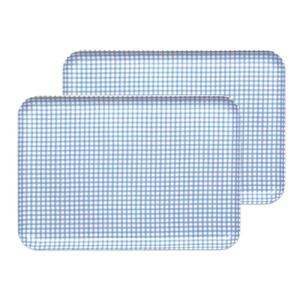 【ブルー2枚組】ST ランチョン トレー M 33cm チェック タツクラフト 【Tk71】