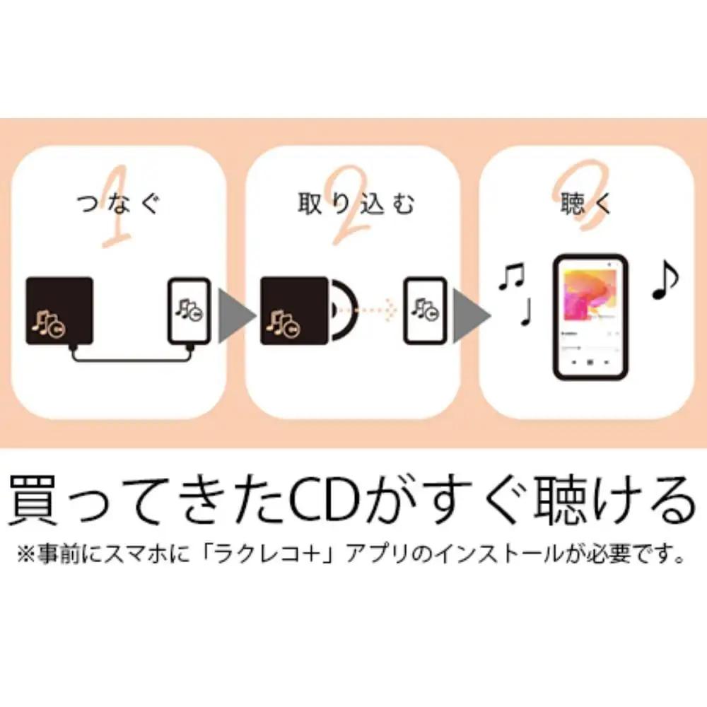 BUFFALO/バッファロー  スマートフォン用CDレコーダー「ラクレコ＋」ケーブルモデル