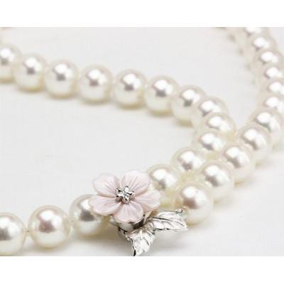ふるさと納税 桜川市 桜のピンクシェル貝ペンダントと9.5mm大珠和珠ネックレス |  | 02