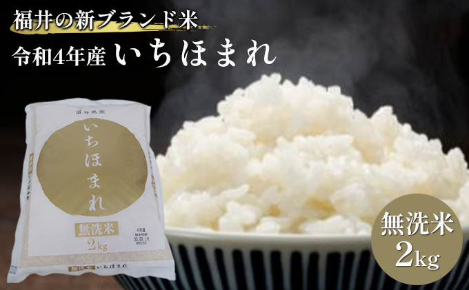 
無洗米　いちほまれ2kg（令和５年産）福井の新ブランド米 [№5580-0721]
