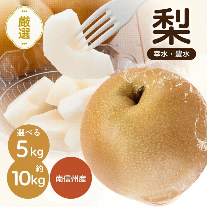 【ふるさと納税】 南信州産 梨 ＜ 幸水 ・ 豊水 ＞ いずれか1品種 おまかせ 【選べる内容量】＜2026年8月中旬～9月中旬発送予定＞ | 梨 なし ナシ 幸水 豊水 果物 くだもの フルーツ 長野県 信州 南信州 飯田 H19 H33