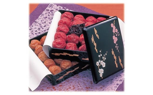 
            紀州南高梅 二段重箱（はちみつ・昔しそ） 1kg（500g×2） sekifz012B
          