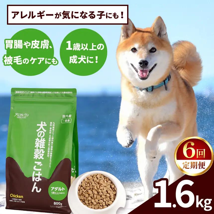 【6回定期便】アニマル・ワン 雑穀ごはん 1.6kg×１袋 | ドッグフード