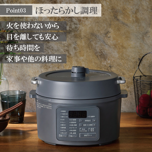 【最短翌日配送】アイリスオーヤマ 圧力鍋 3L PC-MB3-H グレー