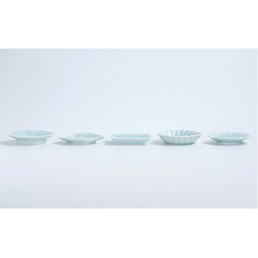 有田焼 青白磁おてしょ皿5枚セット 金照堂 A25-338_イメージ4