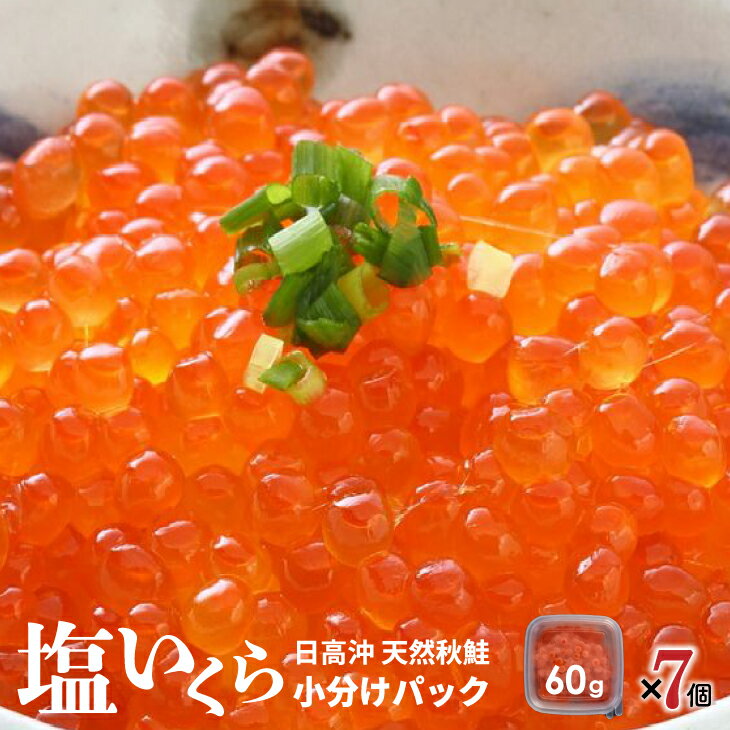 【ふるさと納税】【ブリスモーク＆鮭スティック付】北海道日高産 塩いくら小分けパック(60g×7) [15-542]北海道 浦河 ふるさと納税 北海道産 北海道日高産 いくら 塩いくら 小分け ブリスモーク 鮭スティック 送料無料