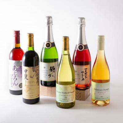 ふるさと納税 韮崎市 個性豊かな韮崎産赤白ロゼスパークリング6種 飲み比べセット