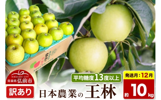 【26年12月発送】りんご 王林【訳あり】約10kg 平均糖度13度以上 青森県 弘前市 果物 フルーツ 林檎 リンゴ くだもの 不揃い 規格外 [先行予約 家庭用 産地直送 アップル 青森県 弘前市]