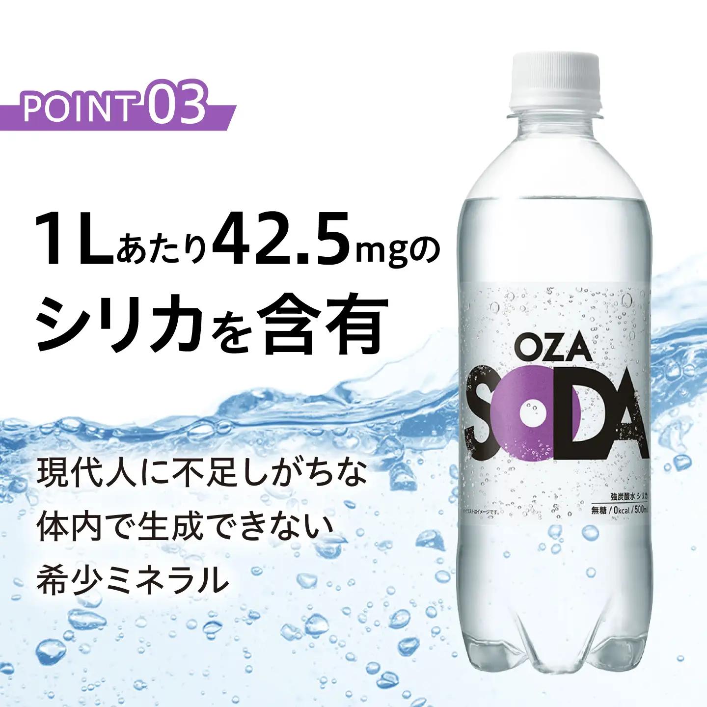 【全10回定期便】強炭酸水 OZA 500ml 24本[ARFL010]炭酸 飲料