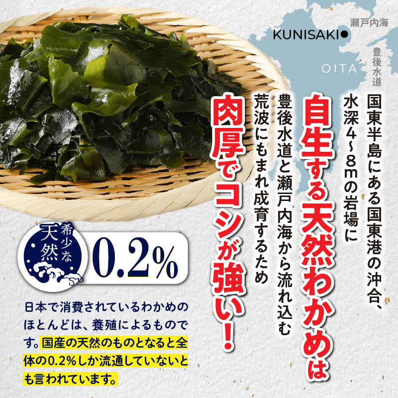 冷風乾燥が旨さの決め手！国東わかめ「乾燥糸造り」138g_0079N