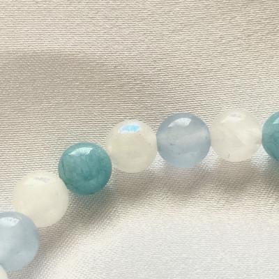 ふるさと納税 奈良市 光る猫玉とアクアマリンの天然石ブレスレット(レディースサイズ) |  | 02