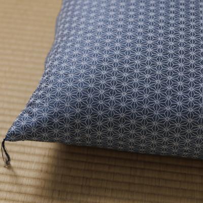 ふるさと納税 富士吉田市 高級座布団カバー 銘仙判 55×59cm 麻の葉文様 (青色) 撥水加工/手洗い可 日本製 |  | 01