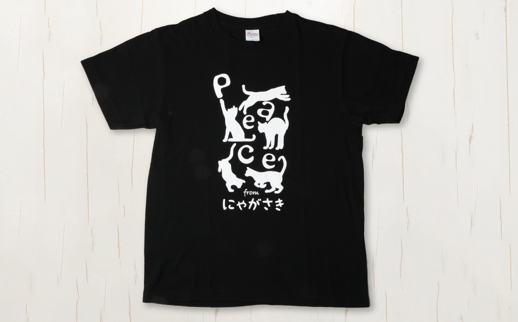 PEACEな ねこTシャツ・エコバック セット 