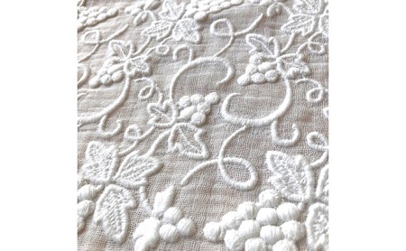 白いタオルレースハンカチ２枚組 民芸品 工芸品 小物 雑貨 ファッション 刺繍 