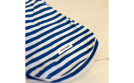 ボーダーパーカー ホワイト×ブルー（ワンちゃん用） （SS/S/MM/Mサイズ） / ドッグウェア ペット用品 犬用 服 お揃い ボーダー / 佐賀県 / Canis Lupus[41AAAN014]