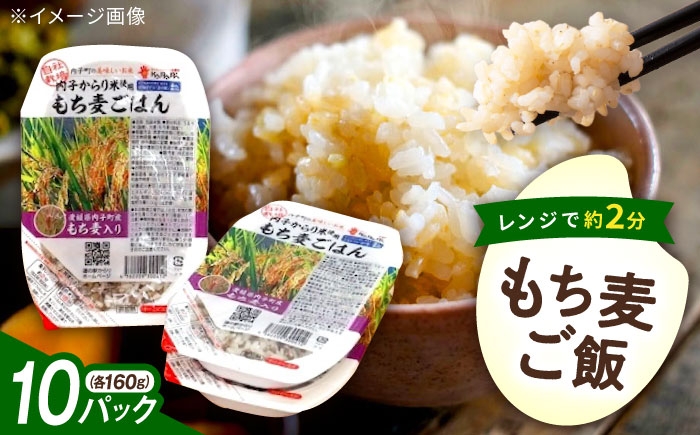 
                  ご飯 内子からり米使用 もち麦ご飯 10パック 自社栽培内子からり米にこまる・内子町産もち麦使用 ／ 米 もち麦 ごはん 愛媛県産 お米 パックご飯 レトルト ご飯 白米 もちもち にこまる 愛媛 内子町 国産 ふるさと納税 お取り寄せ ギフト 特産品 四国 時短 電子レンジ 返礼品 愛媛県 内子 お礼 【株式会社内子フレッシュパークからり】 [BKAD006]
                