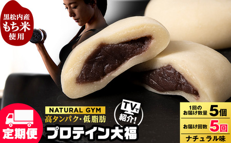 【定期便5ヵ月】プロテイン大福 ナチュラル5個