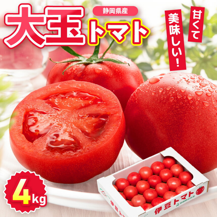 【ふるさと納税】伊豆の国産！大玉トマト（4kg）｜ 野菜 とまと 桃太郎 ハウス桃太郎 産地直送 静岡県 伊豆の国市