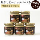 【ふるさと納税】ピーナッツクリーム 焦がしピーナッツペースト 5個 750g　【 ジャム ピーナッツペースト ピーナッツバター 落花生 加工品 】　 ジャム ピーナッツペースト ピーナッツバター 落花生 加工品