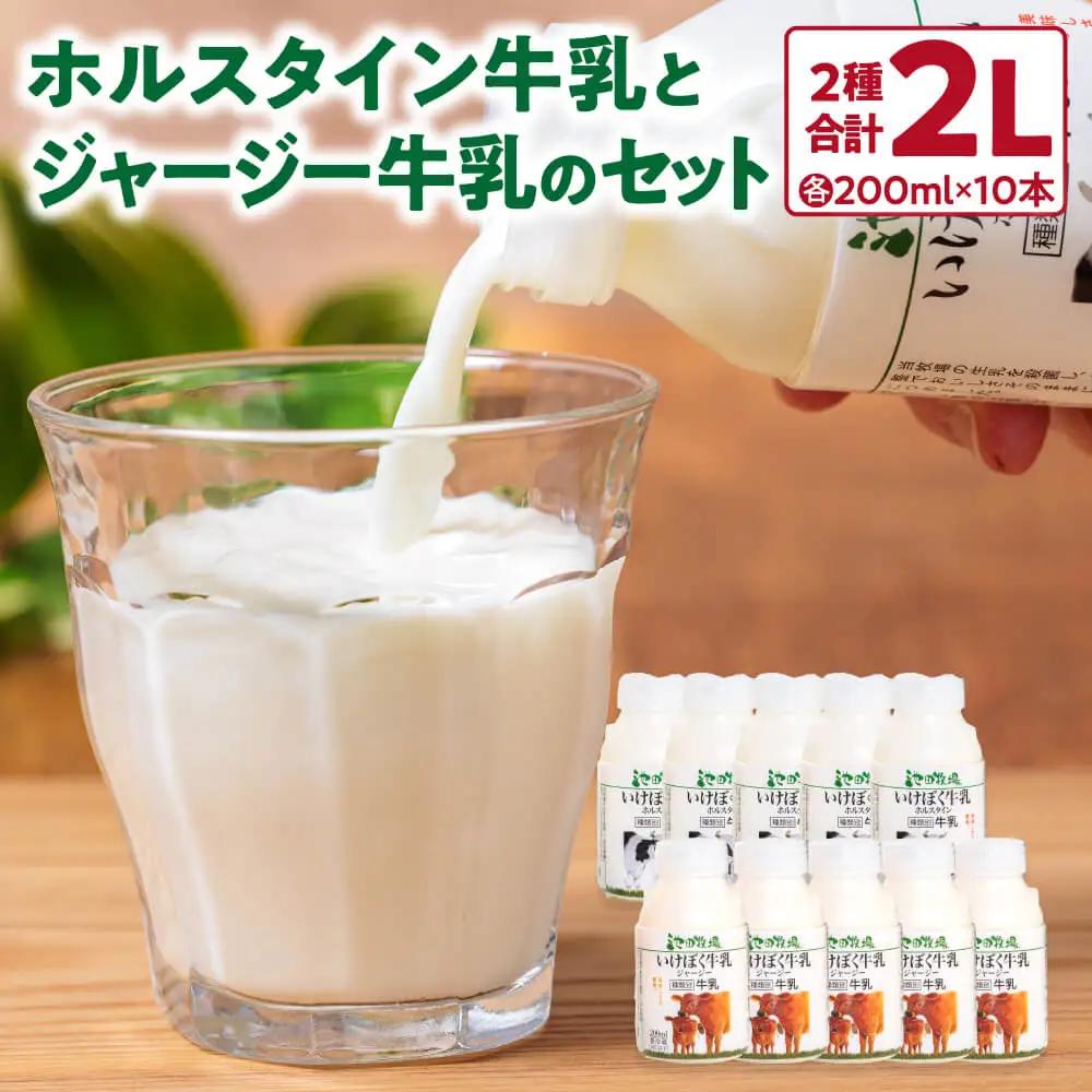 いけぼく 牛乳 ホルスタイン・ジャージーセット 池田牧場 滋賀県 東近江市 11-061-0008 牧場直送 低温殺菌 成分無調整