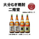 【ふるさと納税】大分むぎ焼酎　二階堂速津媛2本と麗(うらら)2本25度(1800ml)4本セット【1494846】