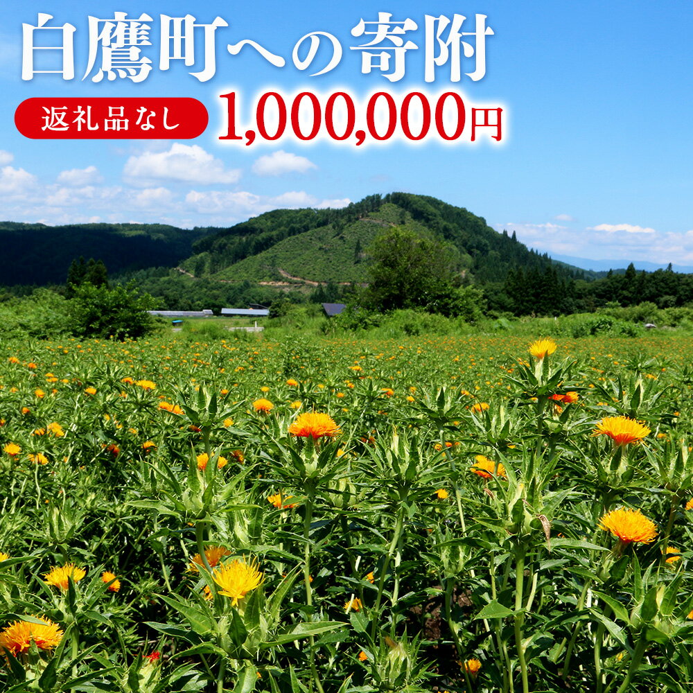 【ふるさと納税】白鷹町への寄附（返礼品はありません） 1,000,000円 山形県 白鷹町 返礼品なし