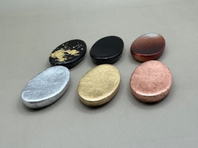 箸置き 小判 箔貼り銀［NF231］