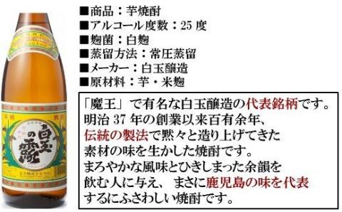 №10001 【幻の魔王と伝統の白玉の露】白玉醸造の銘酒12本セット