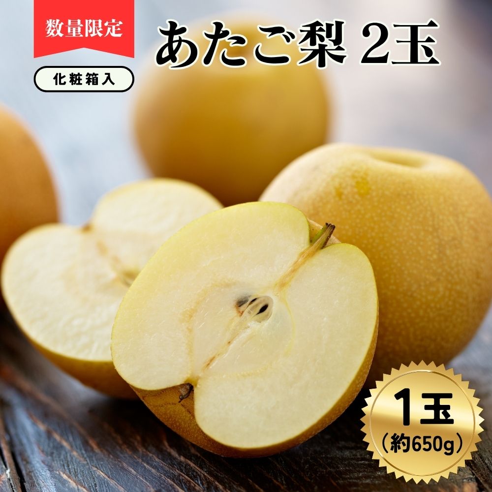 【ふるさと納税】あたご梨2玉（1玉約650g）化粧箱入