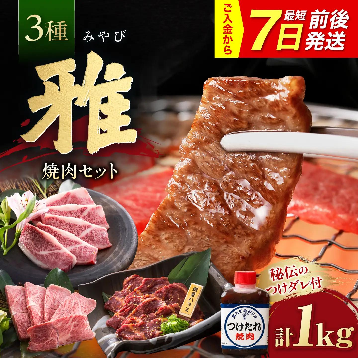 焼肉セット 味付き 雅 1kg 焼肉セット BLCD001