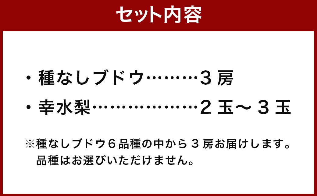 加温ハウスぶどうと幸水梨のセット