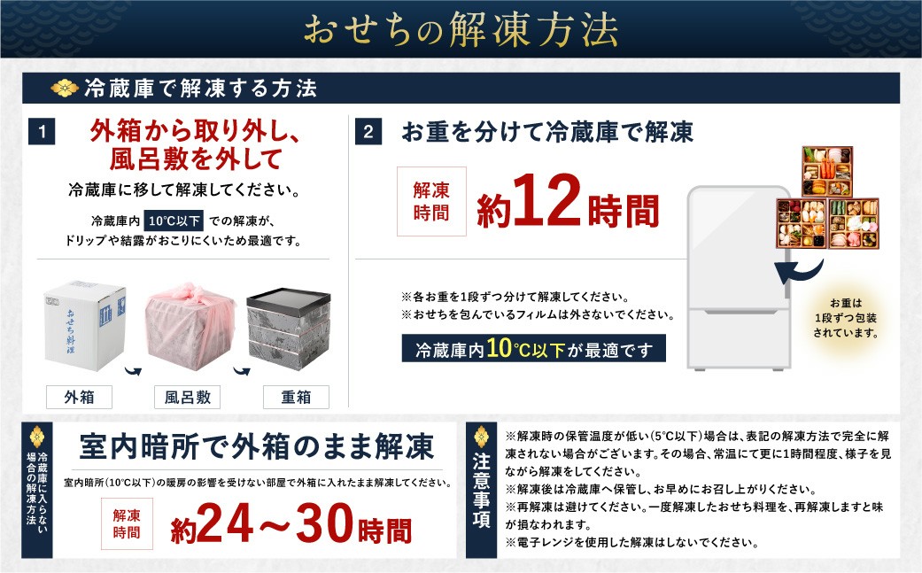 「 迎春 里山 」 6.5寸 三段重（ 3〜4人前 ）