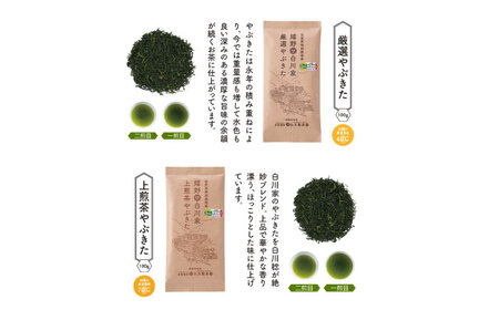 白川家やぶきた5種類詰合せセット 計500g / お茶 日本茶 嬉野茶 緑茶 / 佐賀県 / 白川製茶園 [41AIAB002]