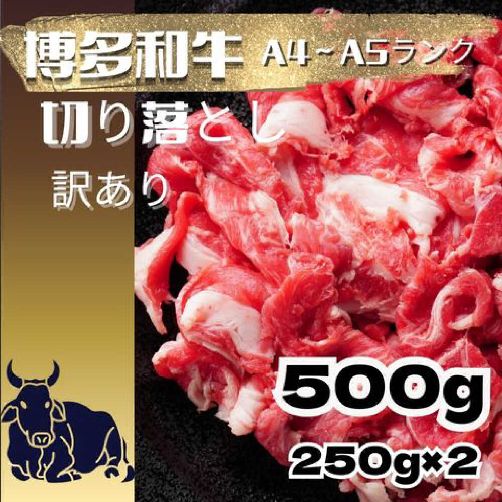 【ふるさと納税】【訳あり】【A4〜A5ランク】博多和牛 切り落とし 500g（250g×2個） 広川町 / 株式会社木村食品[AFCG050]