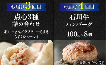 【全6回定期便】家族で満喫！沖縄のお肉贅沢セット【沖縄市】ハンバーグ あぐー 石垣牛 ステーキ 焼肉 冷凍 ギフト お取り寄せ 沖縄市 / お肉屋本店 / 豚々茶舗 / TESIO / 肉のサブロー[