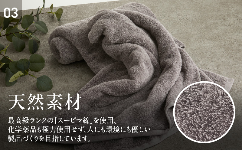 めっちゃええや～ん24 バスタオル 2枚 パープルグレー G3117