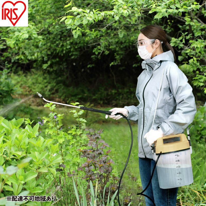 【ふるさと納税】電池式噴霧器 ツインノズルIR-4W サンドイエロー 噴霧器 電動 除草剤アイリスオーヤマ 電池式噴霧器 5L 電池式 消毒 噴霧機 電池式 電動噴霧器 除草剤用 噴霧器電動 噴霧 噴射 除草剤用噴霧器 園芸用噴霧器 薬剤 薬品撒き 除草剤散布 除草剤