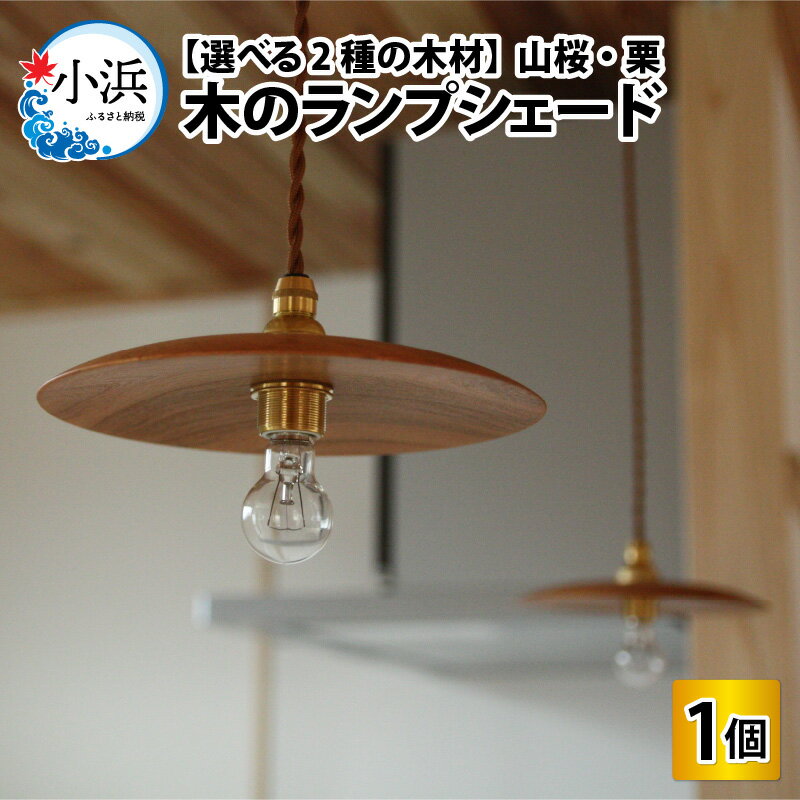 【ふるさと納税】＼2種の国産木材から選べる／木のランプシェード / ランプ インテリア ライト / 小浜市 / 栗本家具工房 [BFAQ018][BFAQ019]