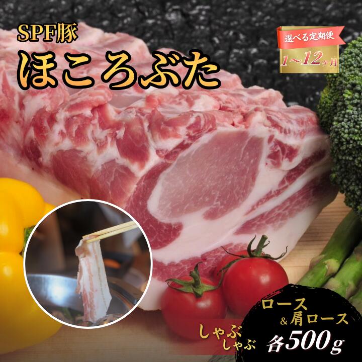 【ふるさと納税】千葉県産 下山農場 SPF豚 「 ほころぶた 」（ しゃぶしゃぶ用 ）選べる定期回数 ／ SPF豚 豚肉 ほころぶた しゃぶしゃぶ 焼肉 ロース 肩ロース 定期便