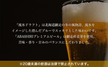 流氷ドラフト・ABASHIRIプレミアム【6本】セット（網走市内加工・製造） ABH015